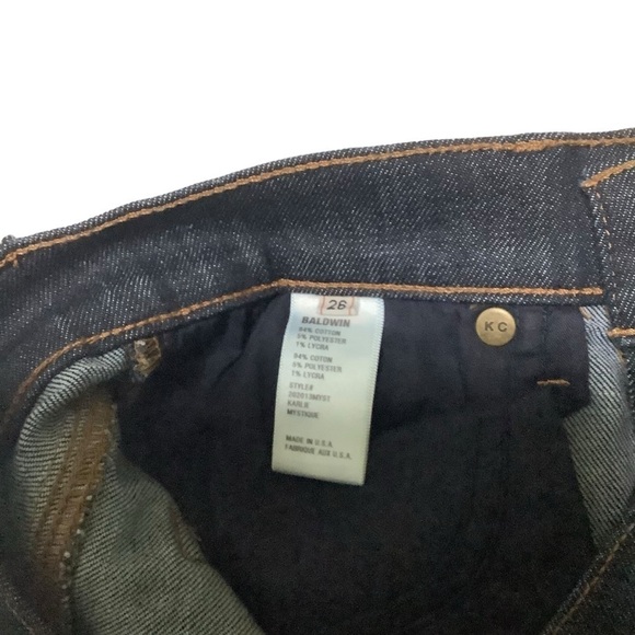 Baldwin Kansas City Skinny Ankle Jeans Sz 26 Dark Wash - Picture 4 of 8